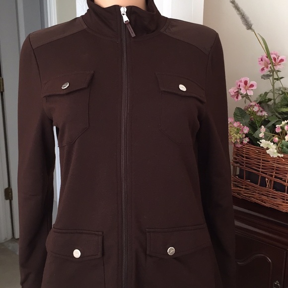 LRL Lauren active dark brown zipper jacket - Picture 4 of 10